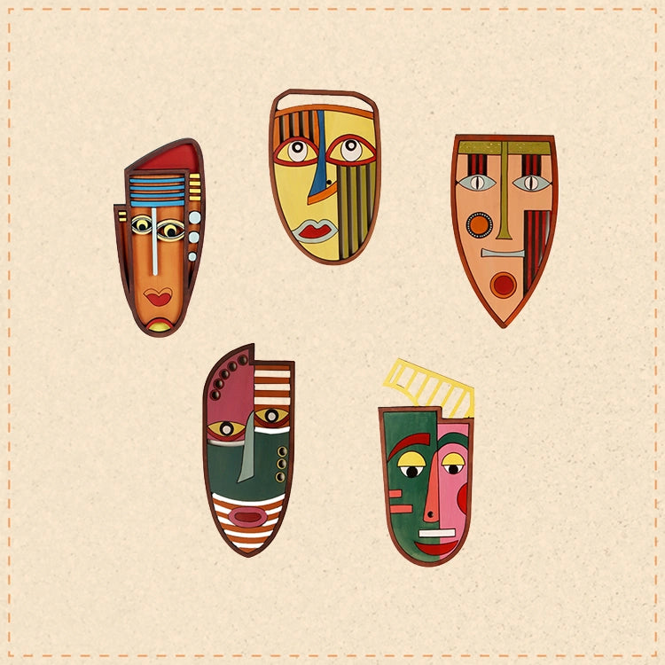 Mohicans Wall Decor Mask set of 5