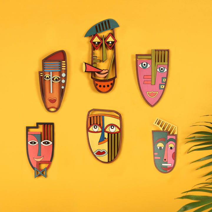 Party Time Wall Decor Mask set of 6