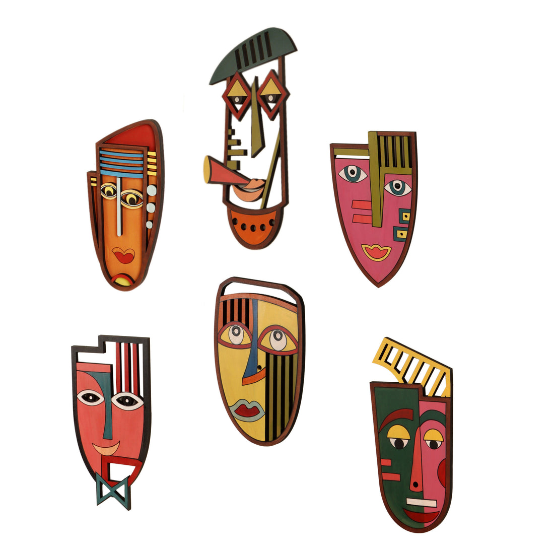 Party Time Wall Decor Mask set of 6