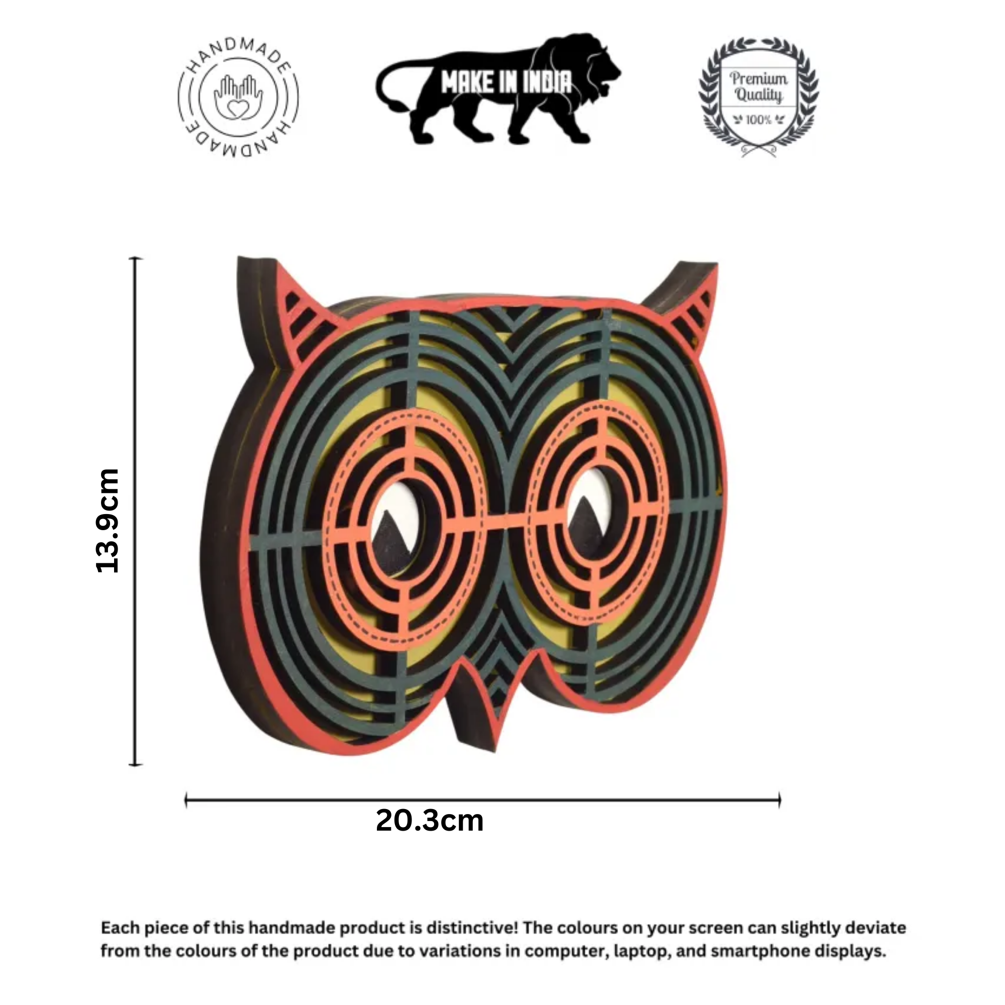 Owl's Eye Wall Decor Mask (Green)