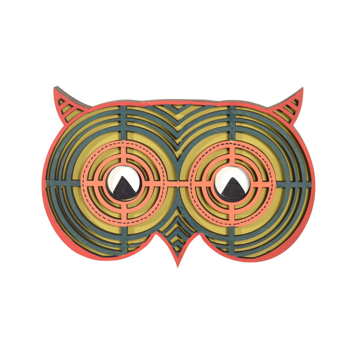 Owl's Eye Wall Decor Mask (Green)