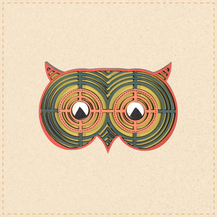Owl's Eye Wall Decor Mask (Green)