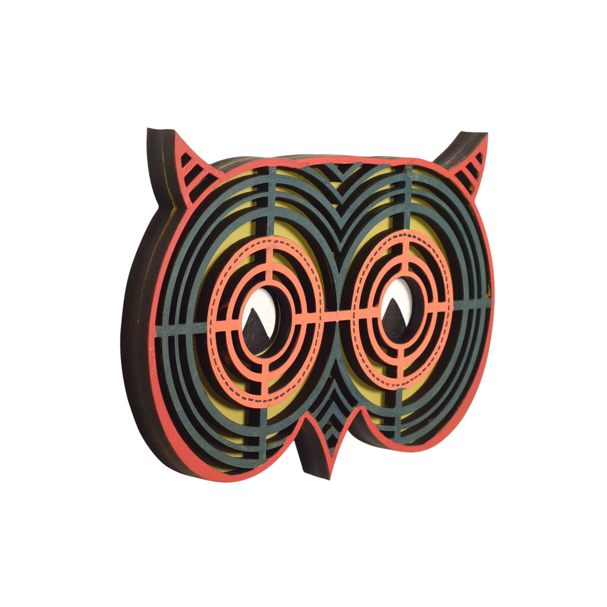 Owl's Eye Wall Decor Mask (Green)