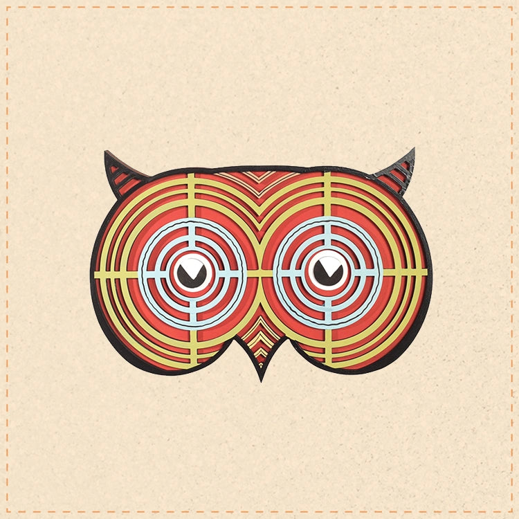 Owl's Eye Wall Decor Mask (Red)