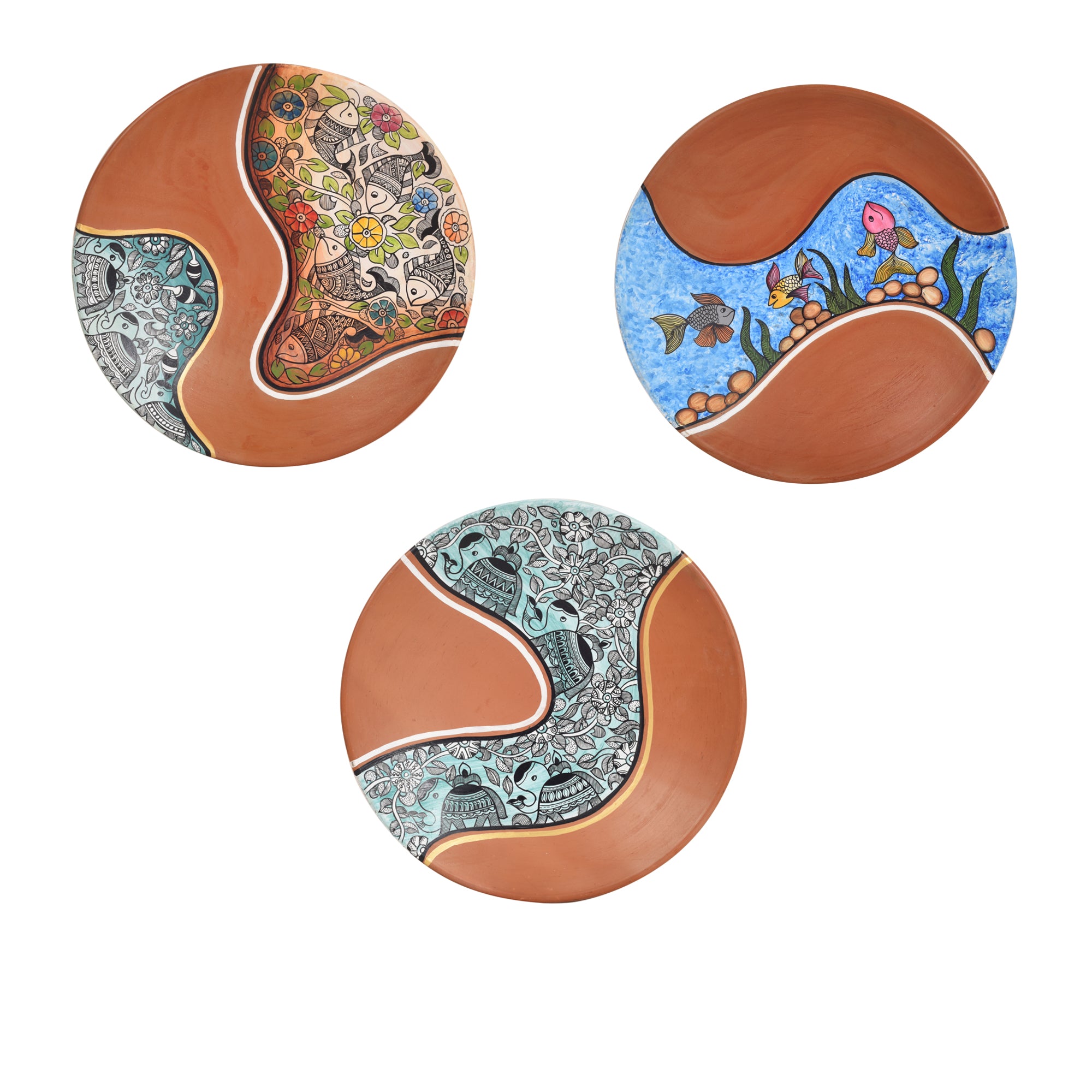 Sunset Serenity Wall Décor Terracotta Plates