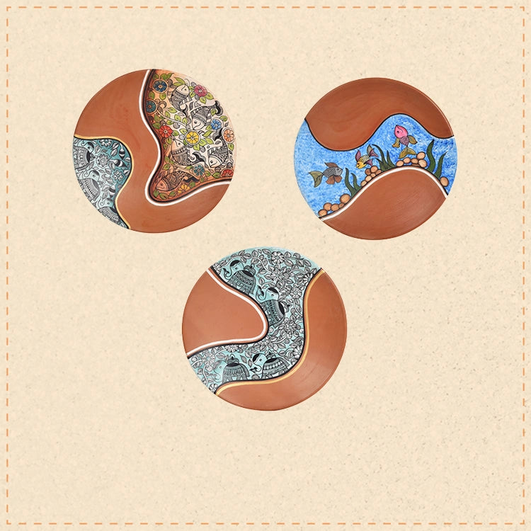 Sunset Serenity Wall Décor Terracotta Plates
