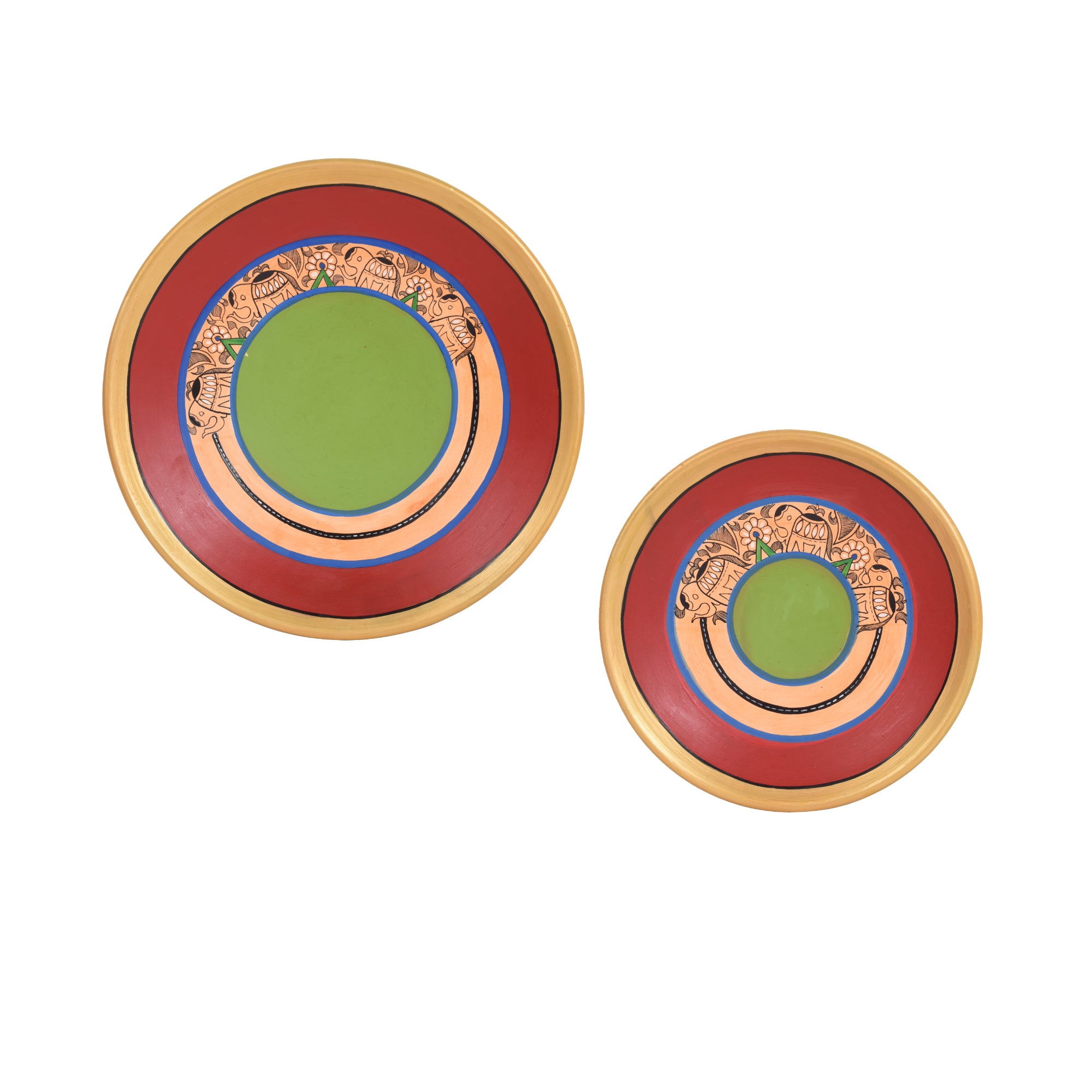 Ruby Radiance Wall Décor Terracotta Plates