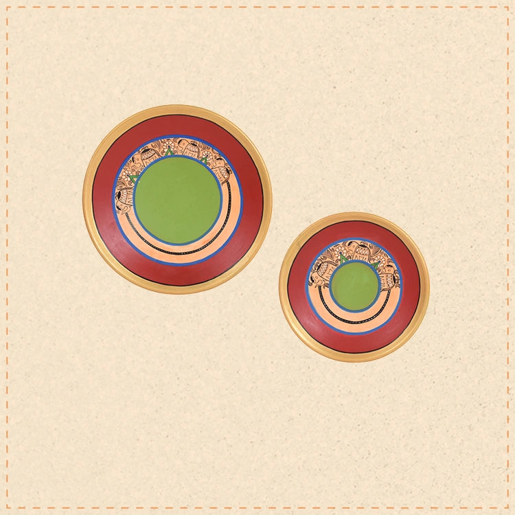 Ruby Radiance Wall Décor Terracotta Plates