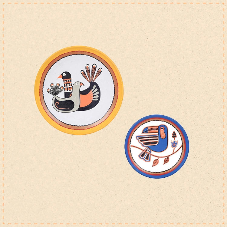 Avian Melodies S02 Terracotta Wall Décor Plates