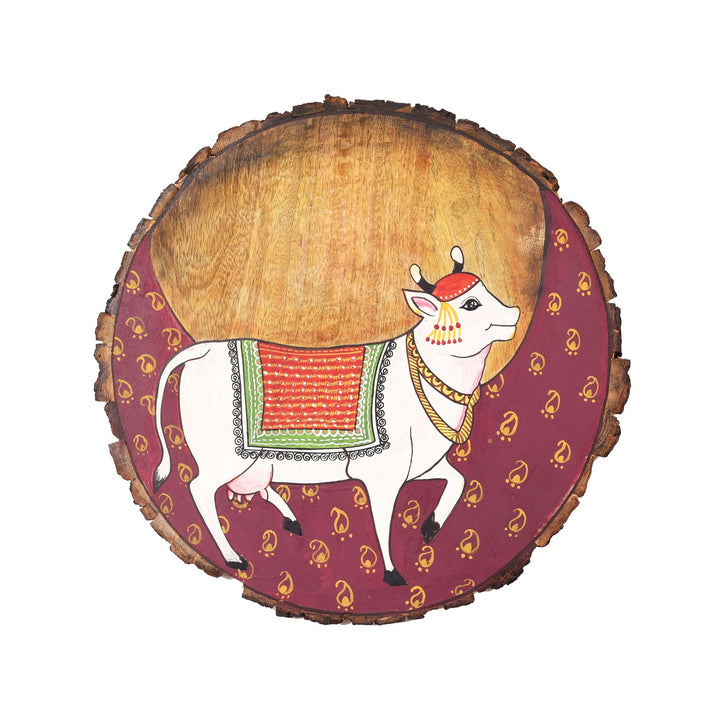 Handpainted Pichhwai Nandi Wall Panel I
