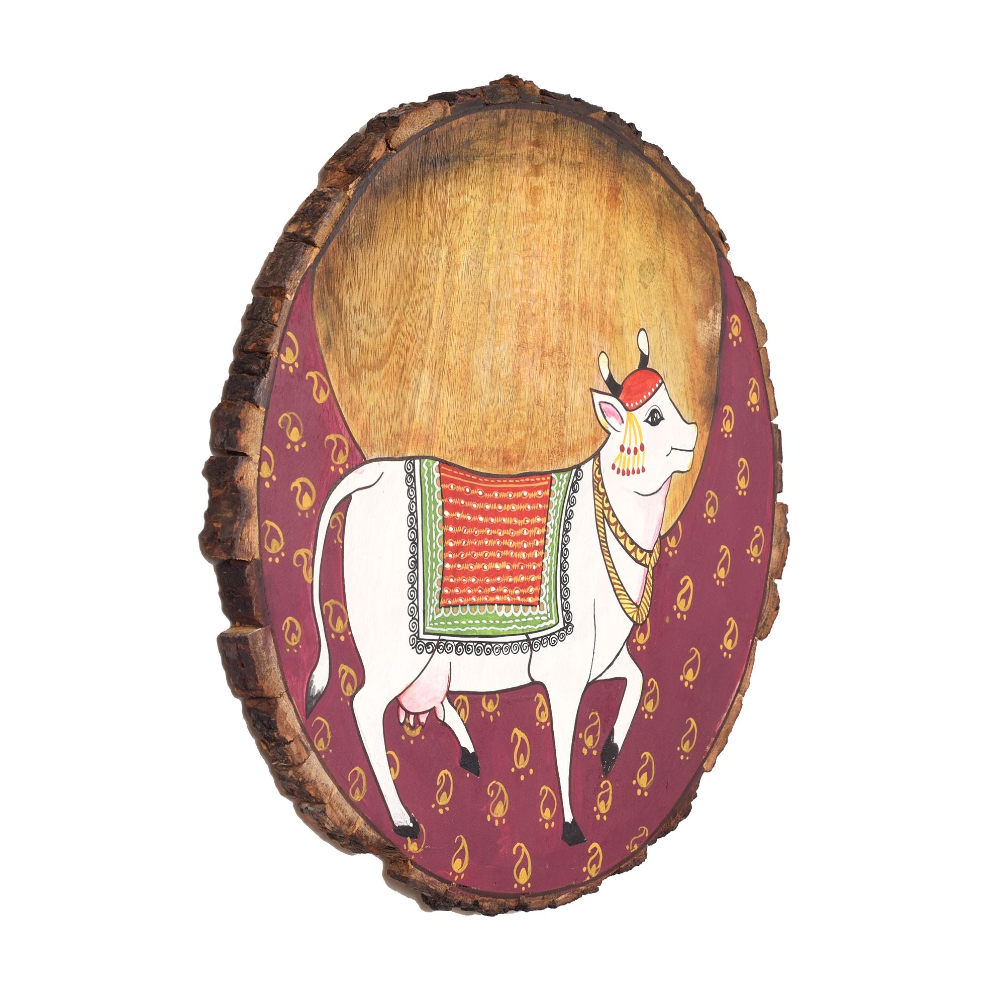 Handpainted Pichhwai Nandi Wall Panel I