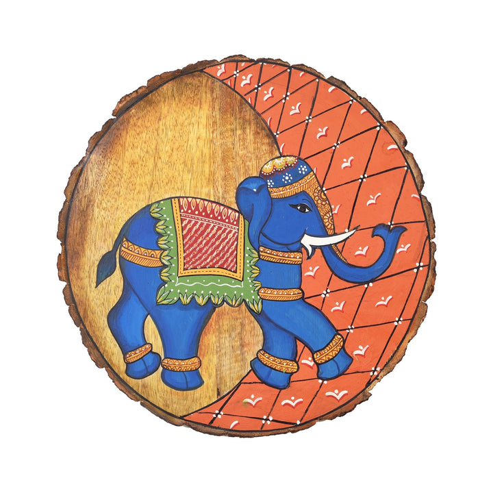 Handpainted Pichhwai Elephant Wall Panel I