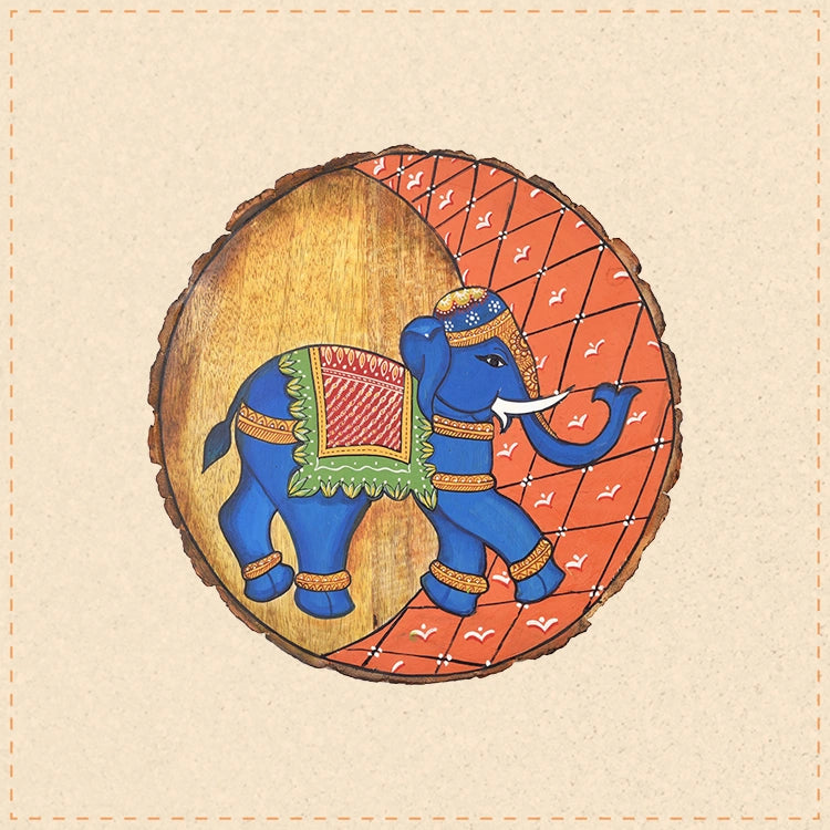 Pichhwai Elephant Wall Panel I