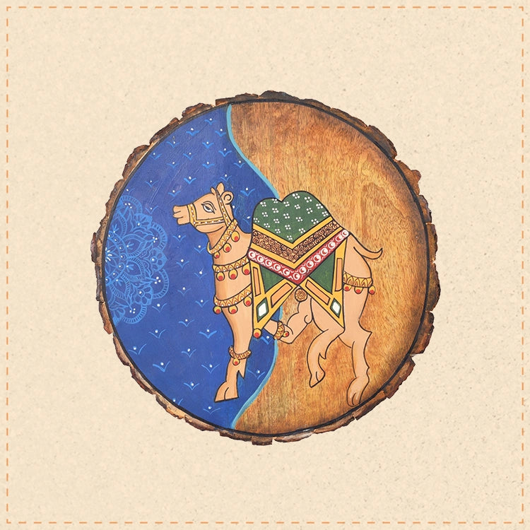 Handpainted Pichhwai Camel Wall Panel I