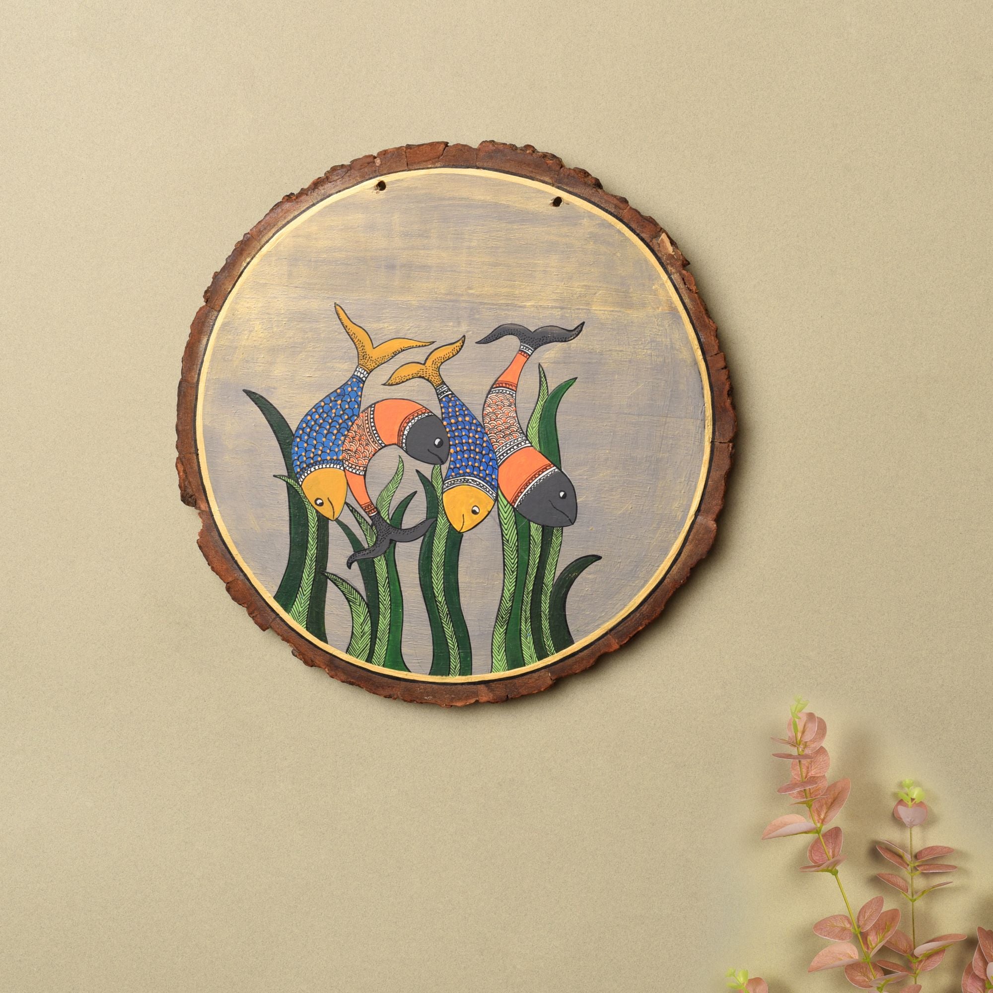 Petal Harmony Handcrafted Wall Plate