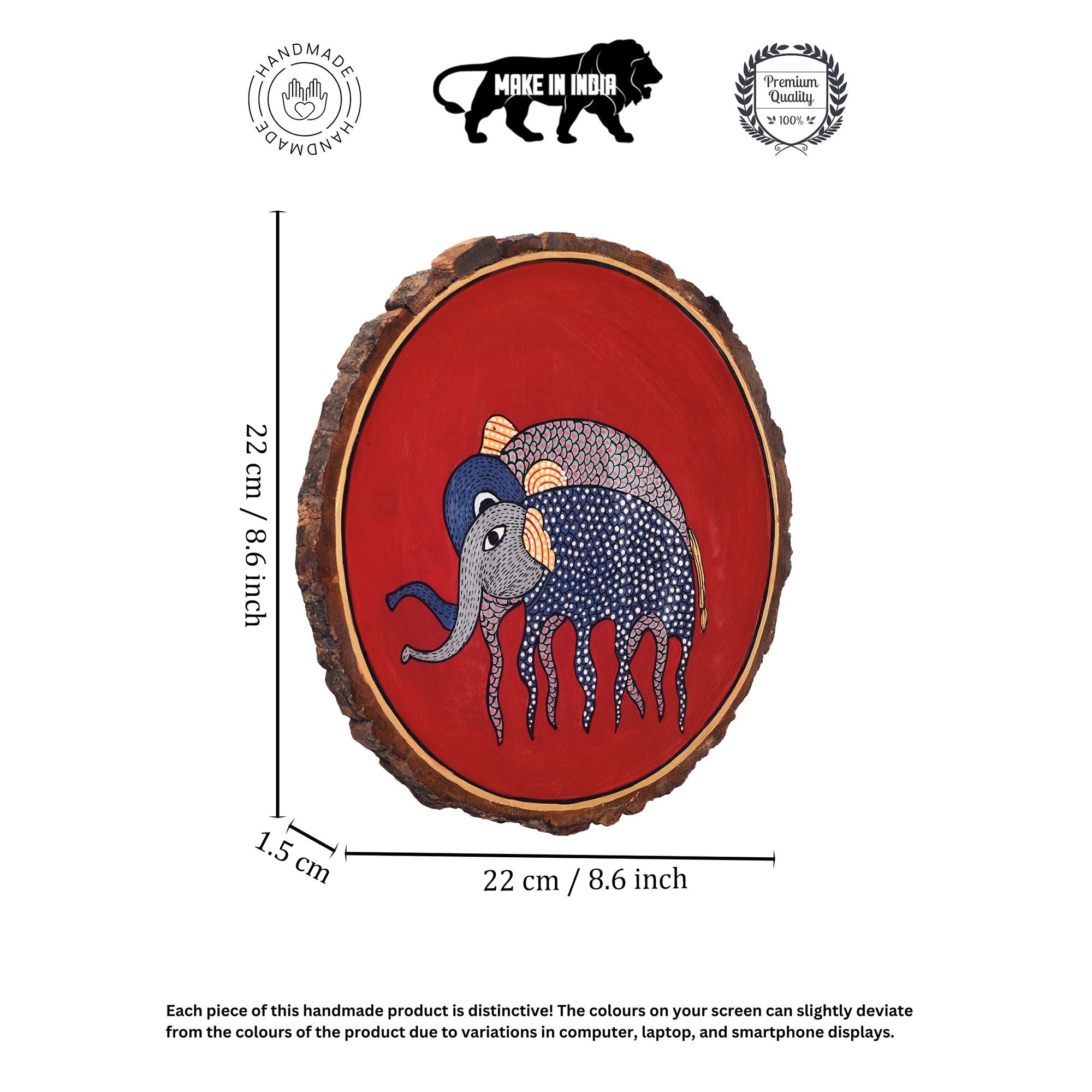 Royal Trunk Elephant Wall Art Plate