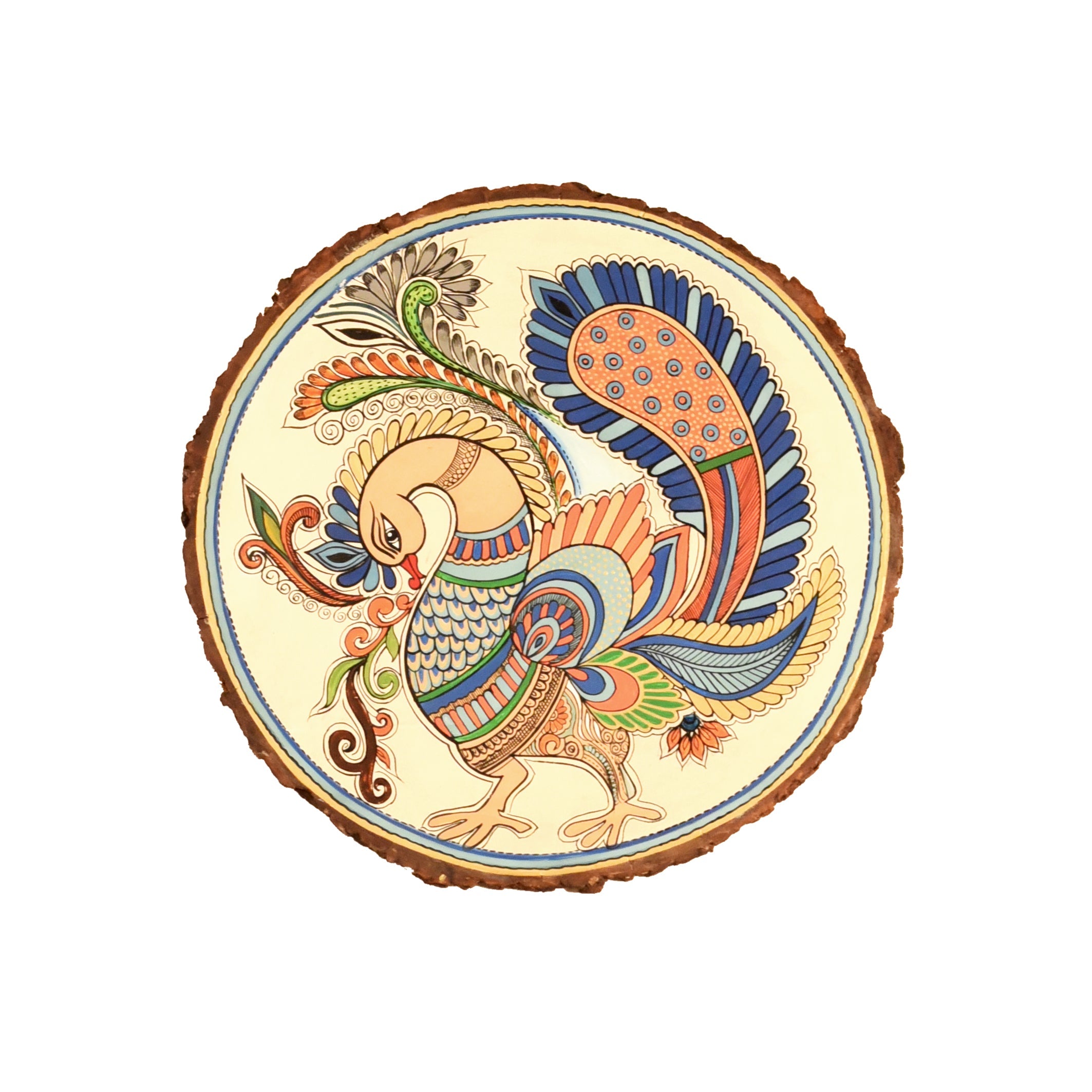 Mayura Wall decor Frame with fine Madhubani artwork