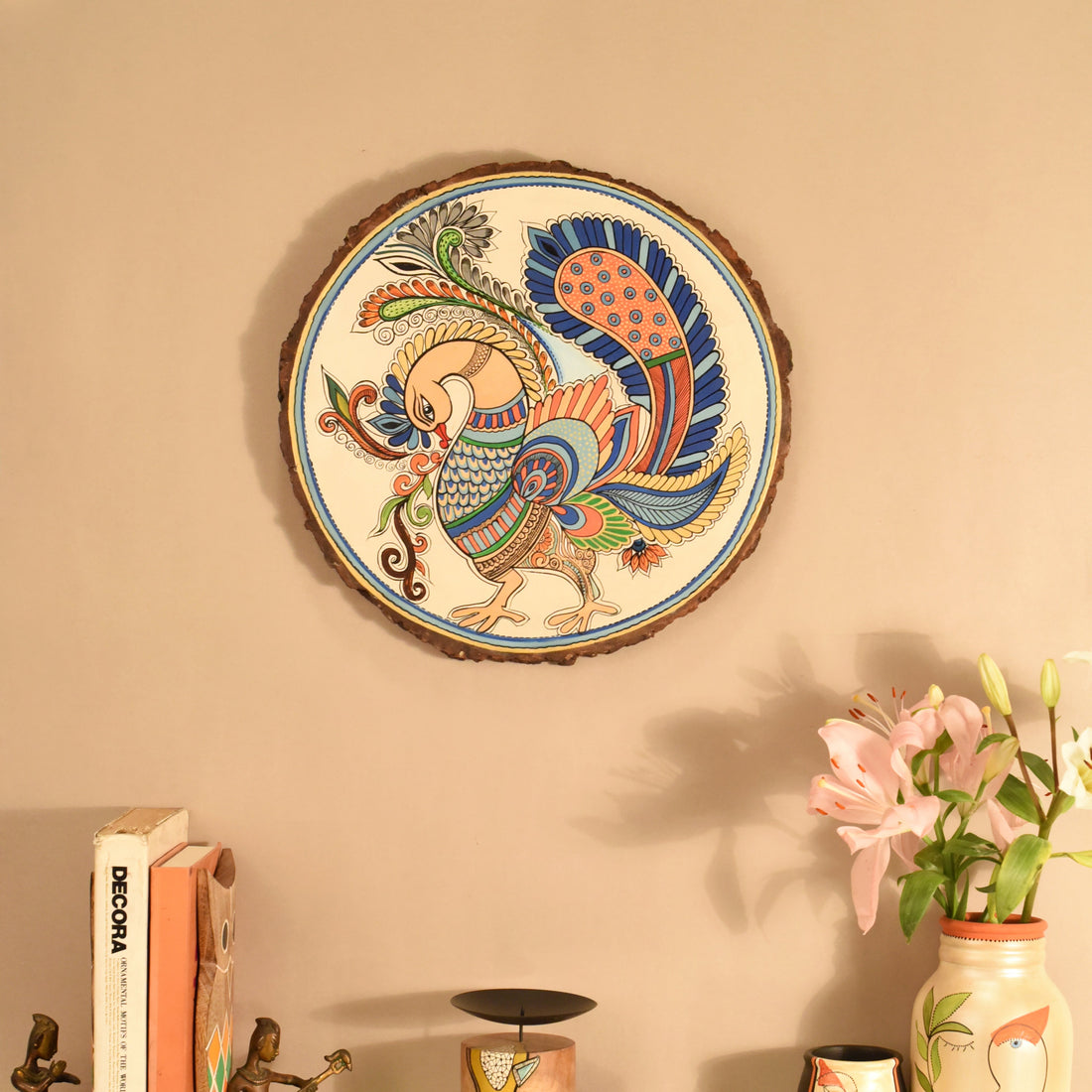 Mayura Wall decor Frame with fine Madhubani artwork