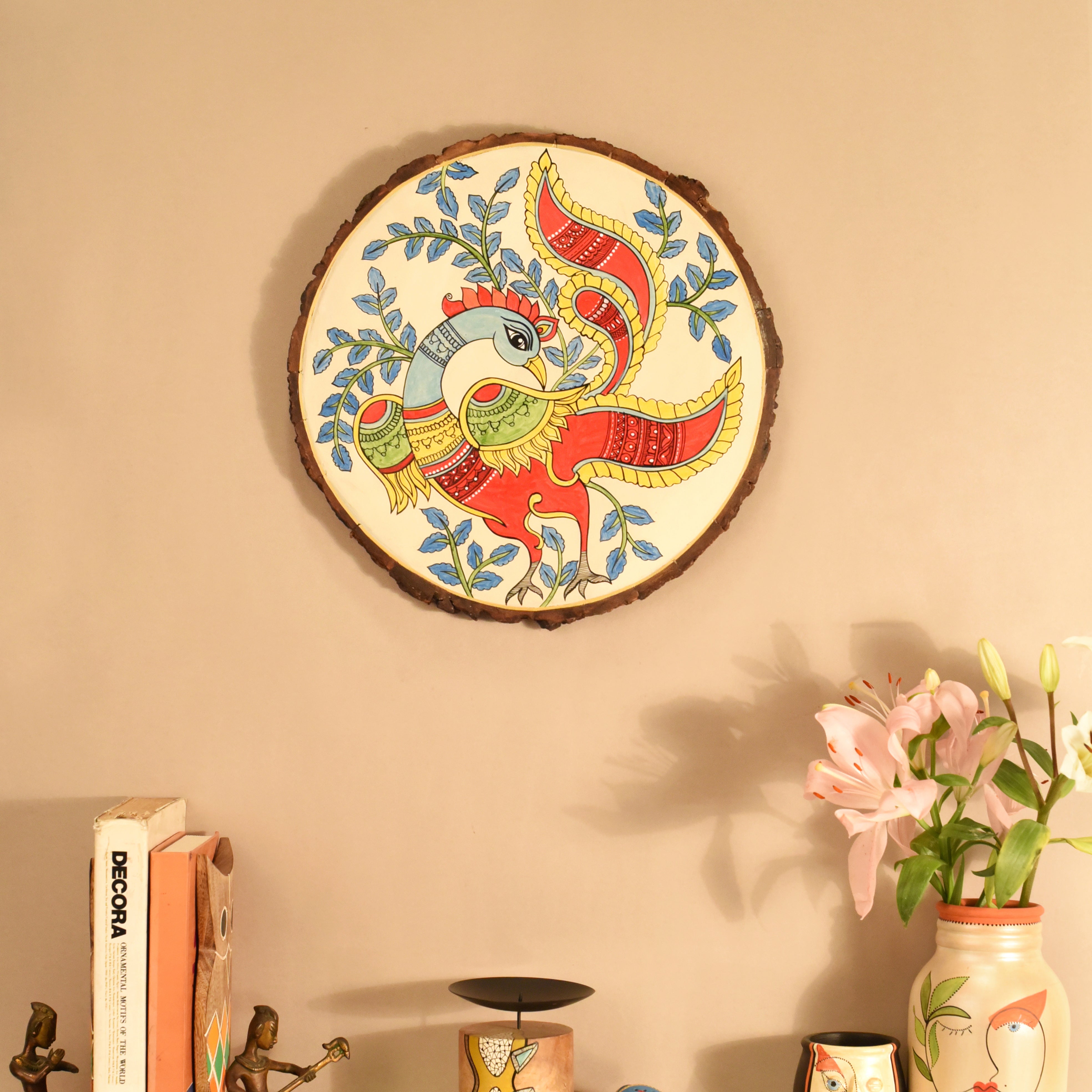 Mayuri Wall Décor Frame with fine Madhubani artwork