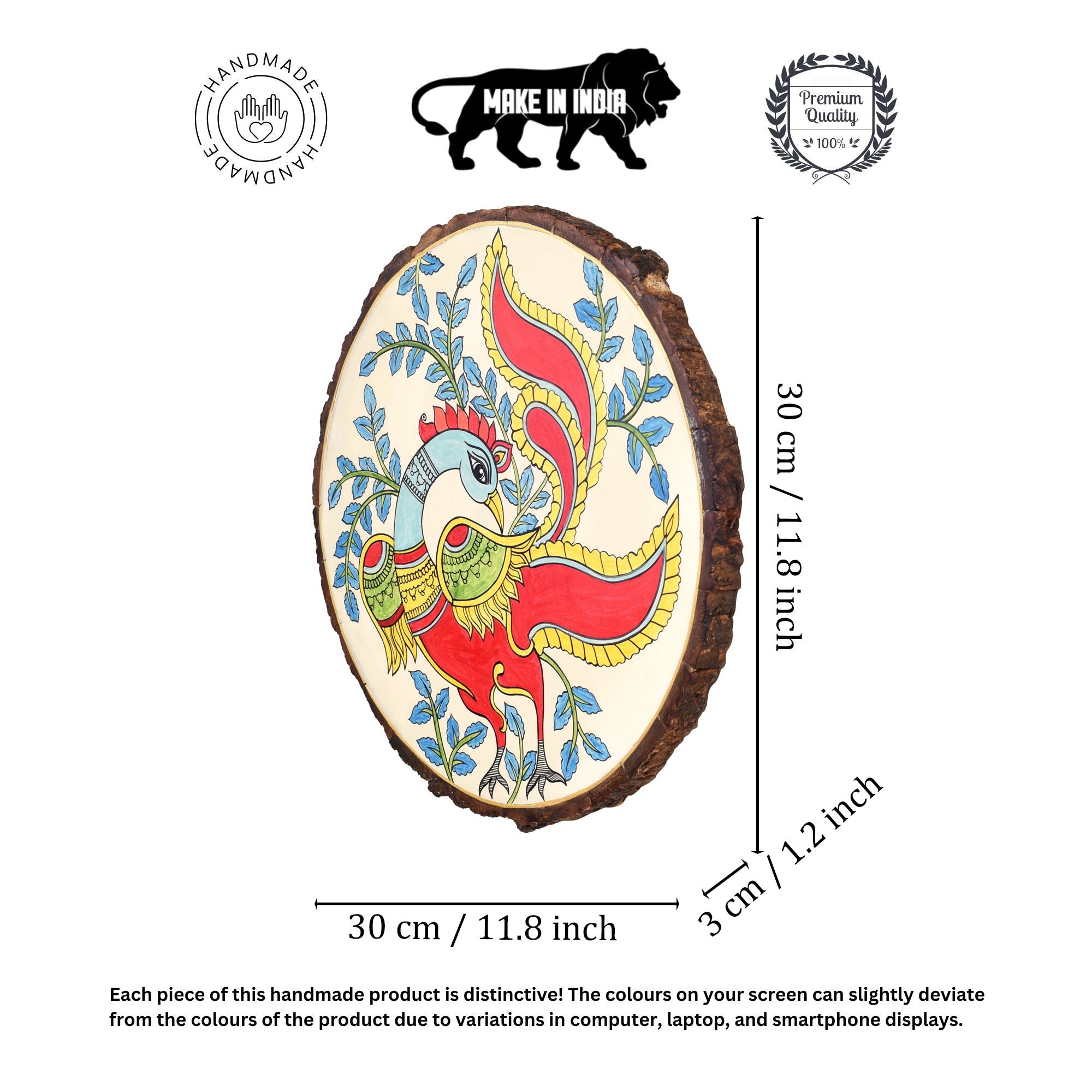 Mayuri Wall Décor Frame with fine Madhubani artwork