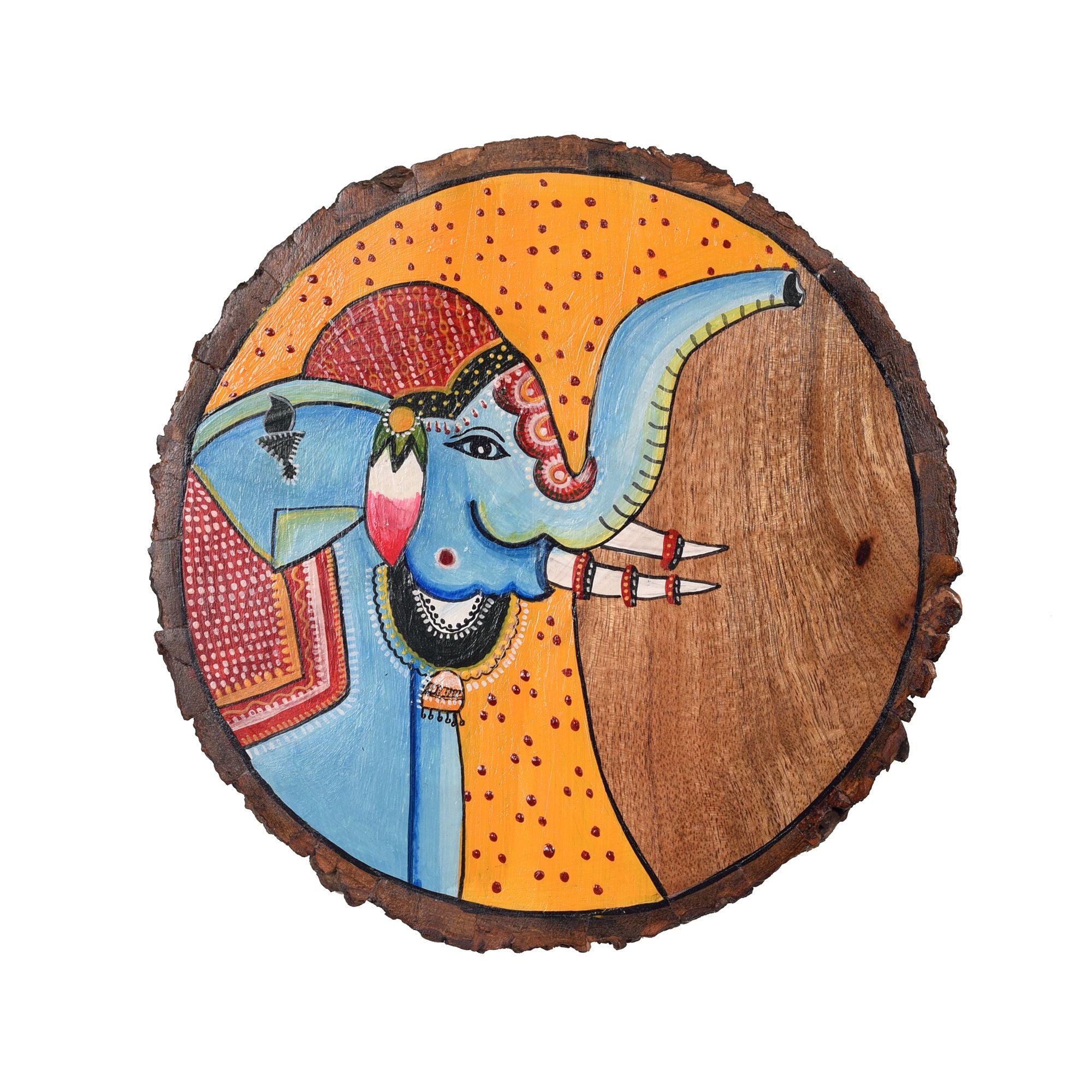 Handpainted Pichhwai Elephant Wall Panel I