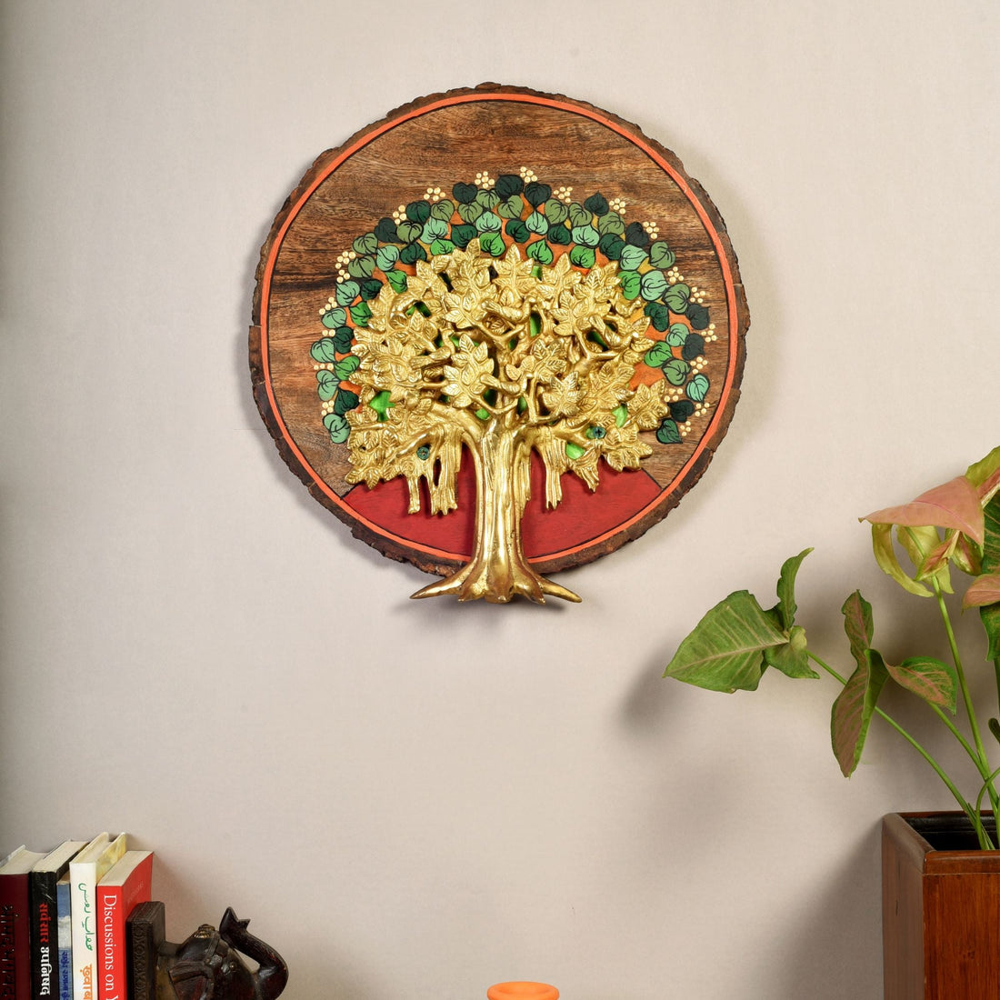 Bodhi Tree Wall Art, Handcrafted Wooden Tree of Enlightenment Decor for Peace, Growth and Spiritual Energy