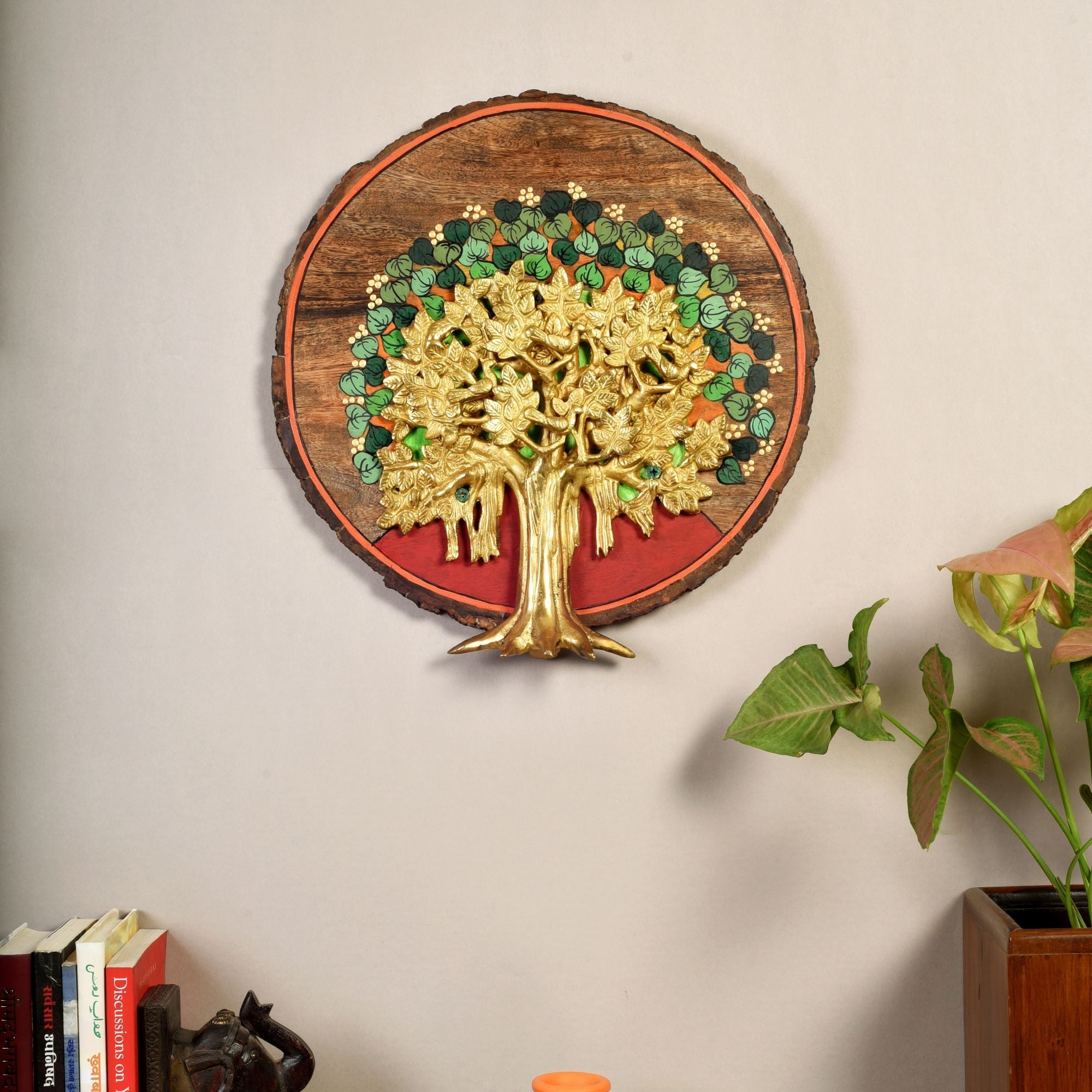 Bodhi Tree Wall Art, Handcrafted Wooden Tree of Enlightenment Decor for Peace, Growth and Spiritual Energy