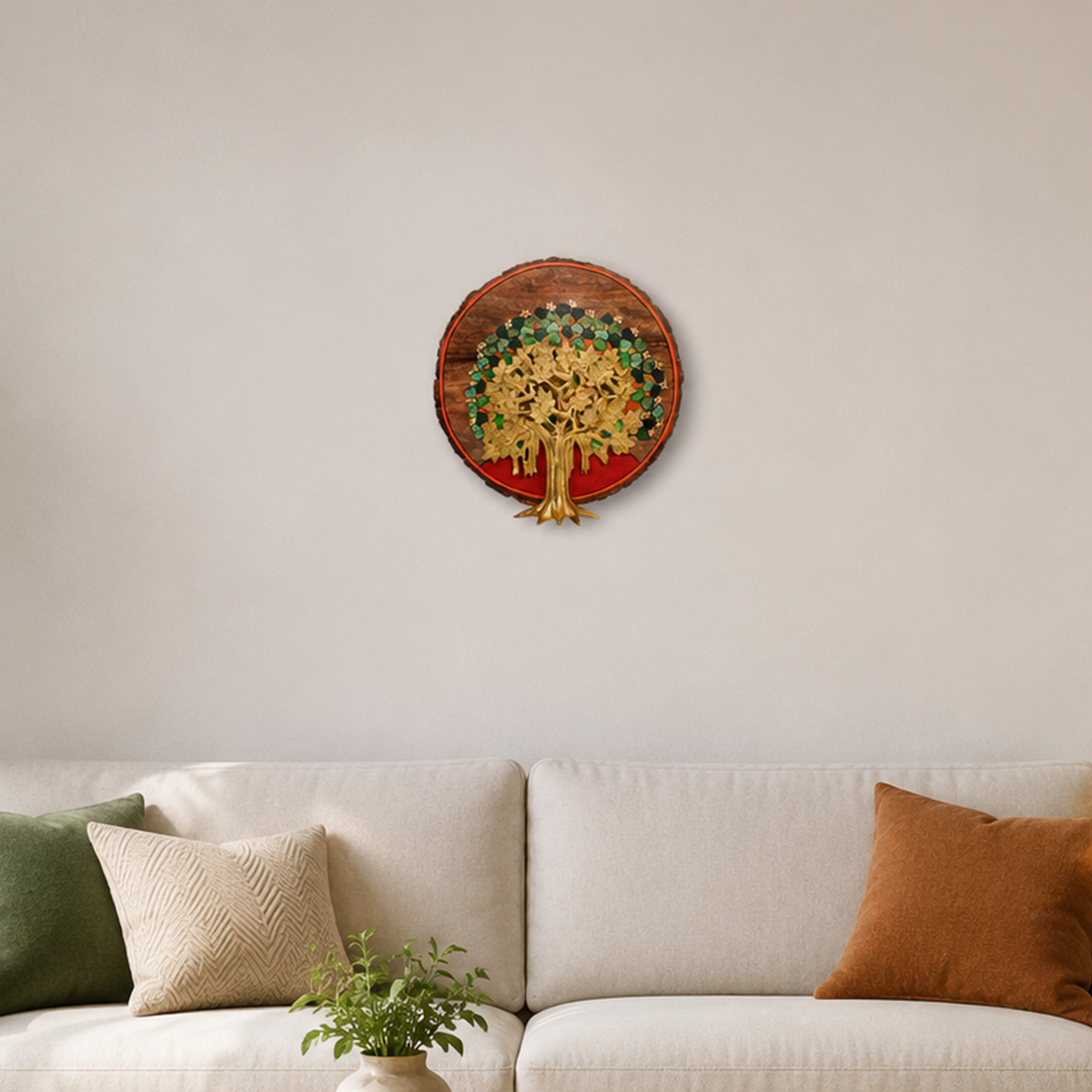 Bodhi Tree Wall Art, Handcrafted Wooden Tree of Enlightenment Decor for Peace, Growth and Spiritual Energy