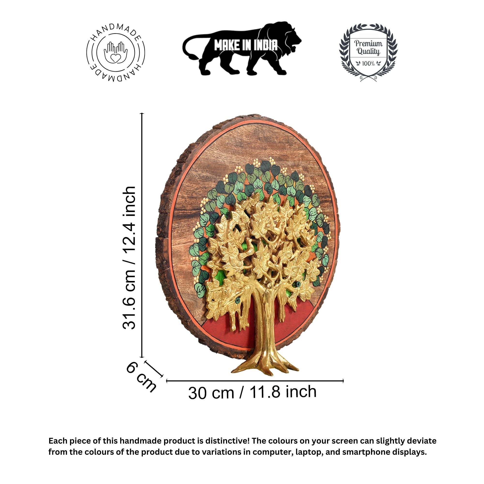 Bodhi Tree Wall Art, Handcrafted Wooden Tree of Enlightenment Decor for Peace, Growth and Spiritual Energy