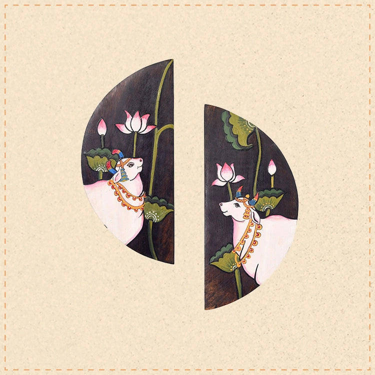 Pichhwai Nandi  Handpainted Wall Accent