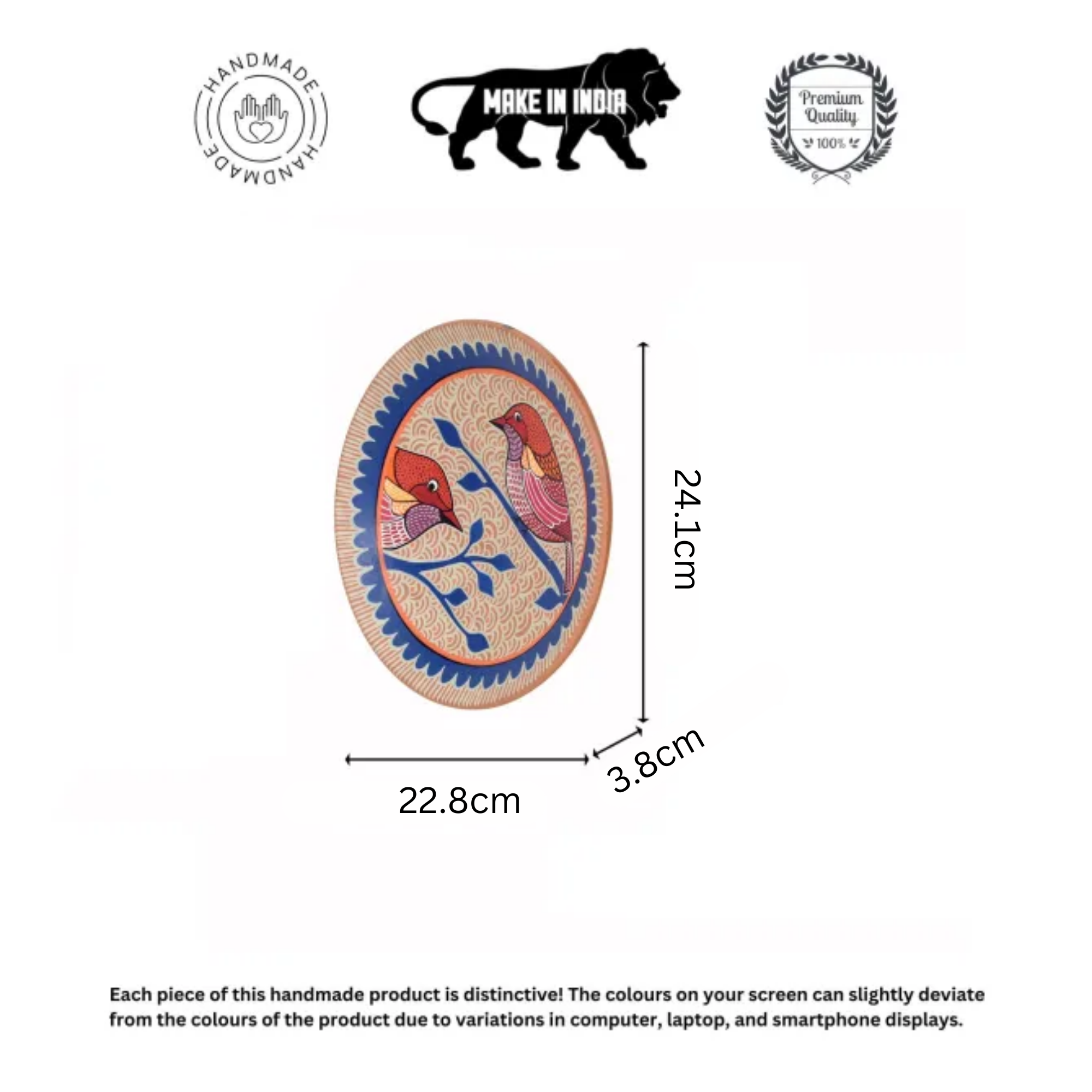 Songbird Sonata Terracotta Wall Décor Plate