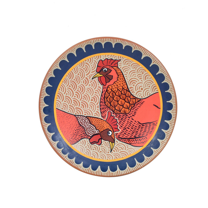 Harmonic Plumage Terracotta Wall Décor Plate