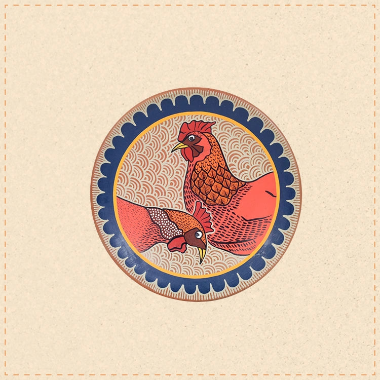 Harmonic Plumage Terracotta Wall Décor Plate