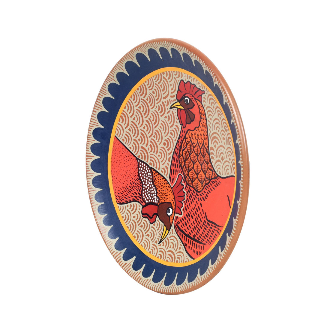 Harmonic Plumage Terracotta Wall Décor Plate