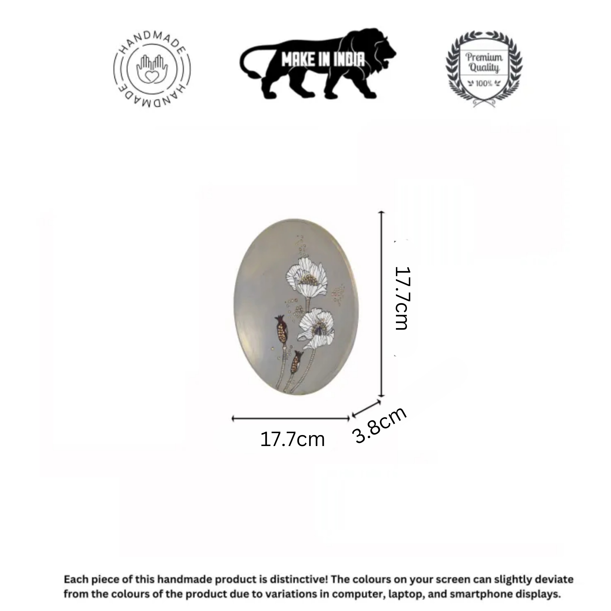 Floral Tapestry Terracotta Wall Décor Plate