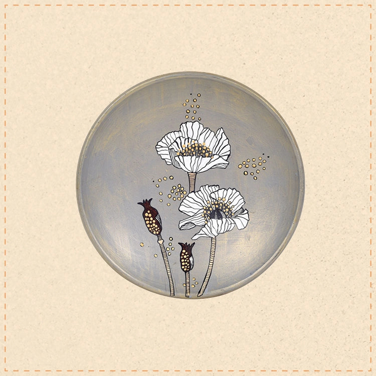 Floral Tapestry Terracotta Wall Décor Plate
