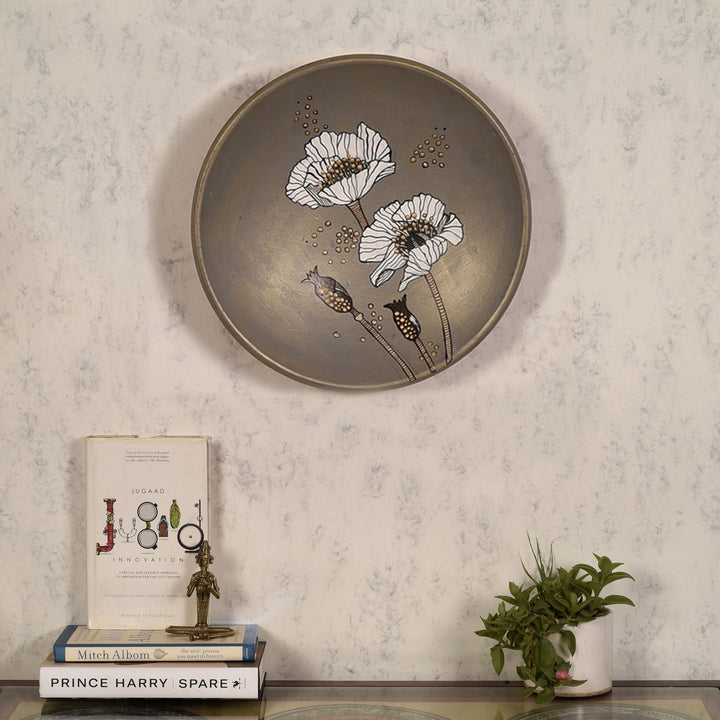 Floral Tapestry Terracotta Wall Décor Plate