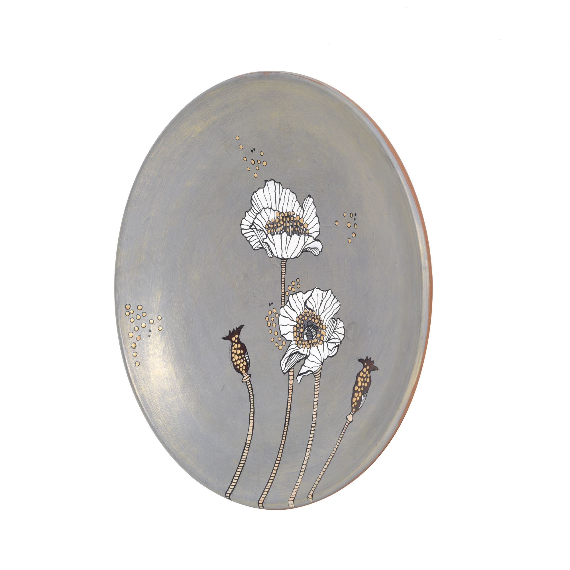 Petal Harmony Terracotta Wall Décor Plate