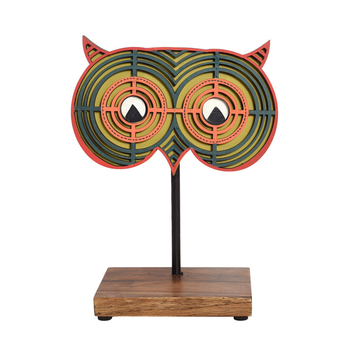 Owl's Eye Table Mask Stand (Green)