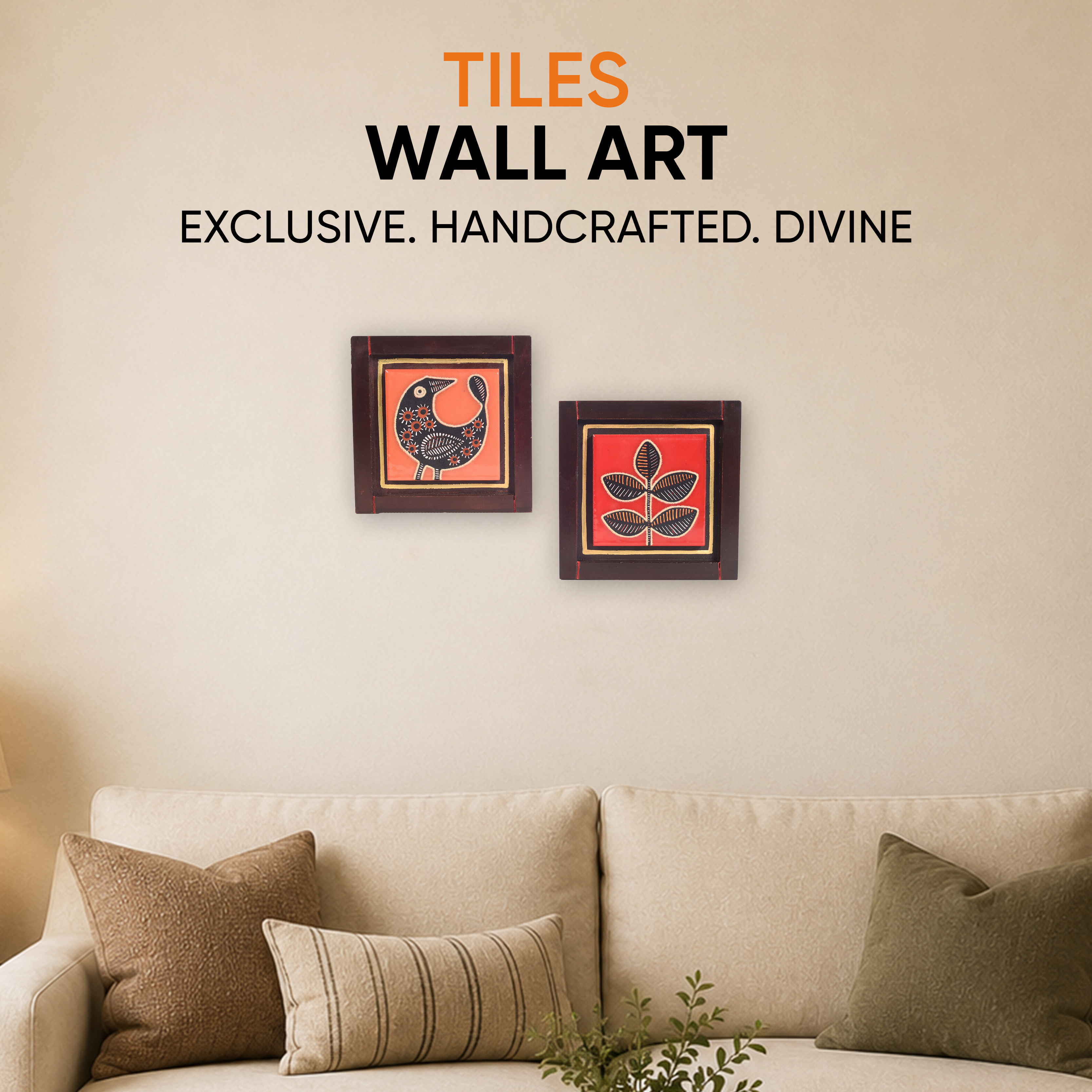 Pichhwai Handcrafted Tiles Wall Art Panel S02
