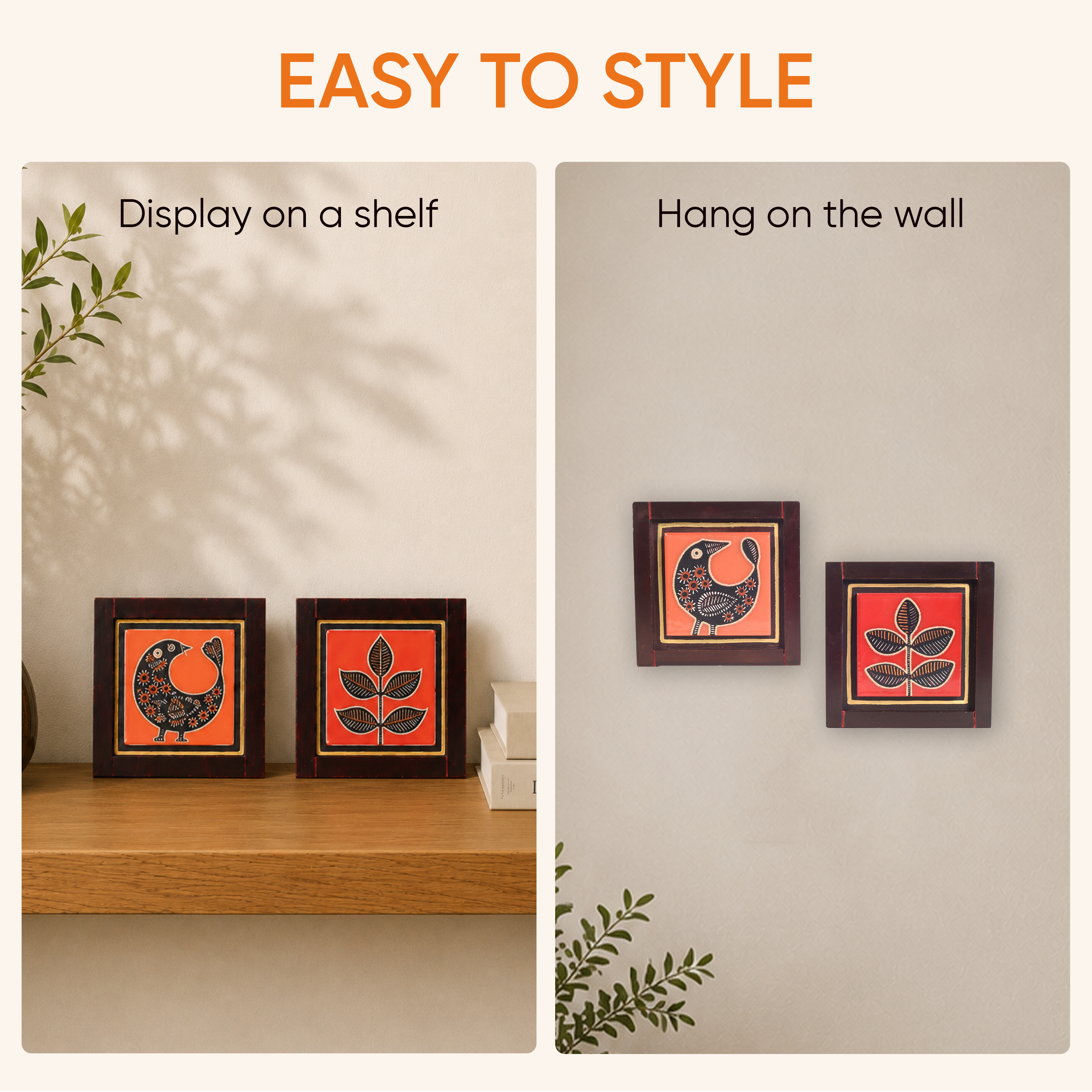 Pichhwai Handcrafted Tiles Wall Art Panel S02