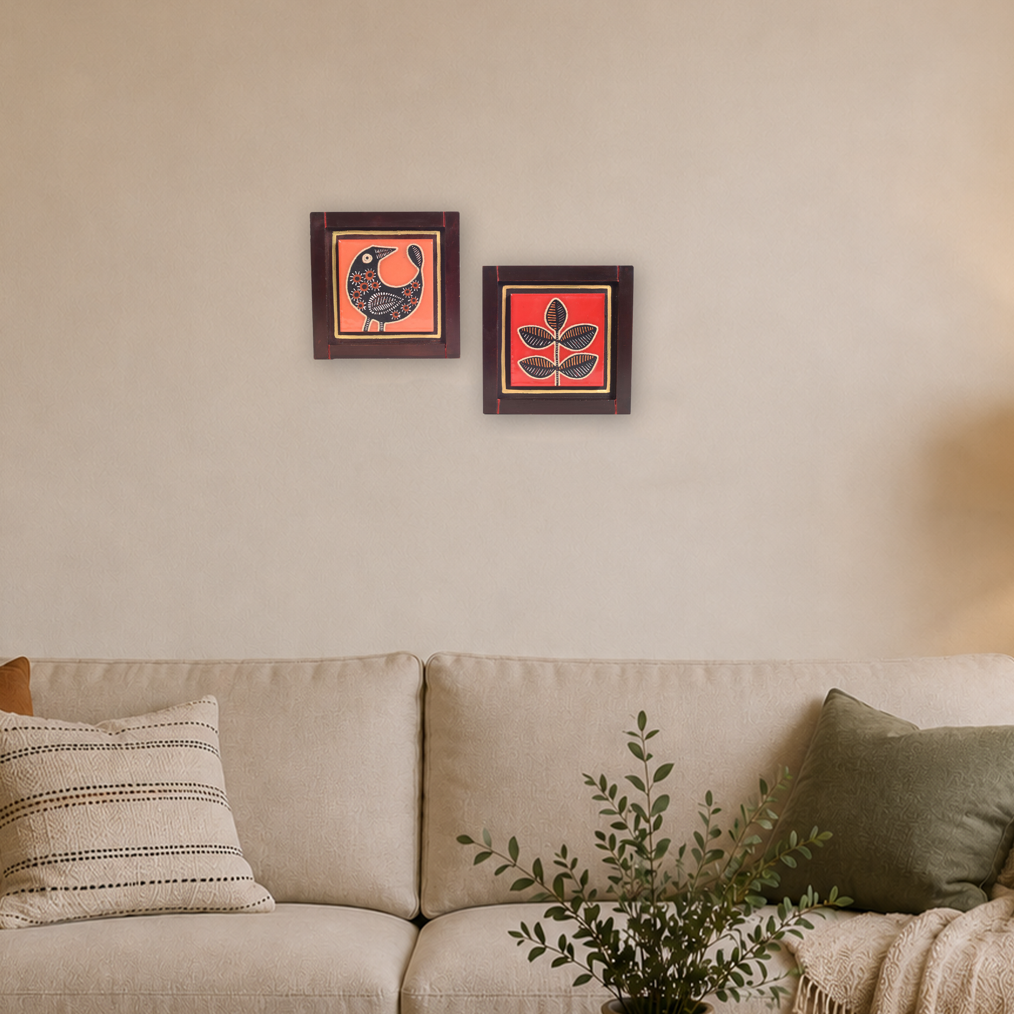 Pichhwai Handcrafted Tiles Wall Art Panel S02