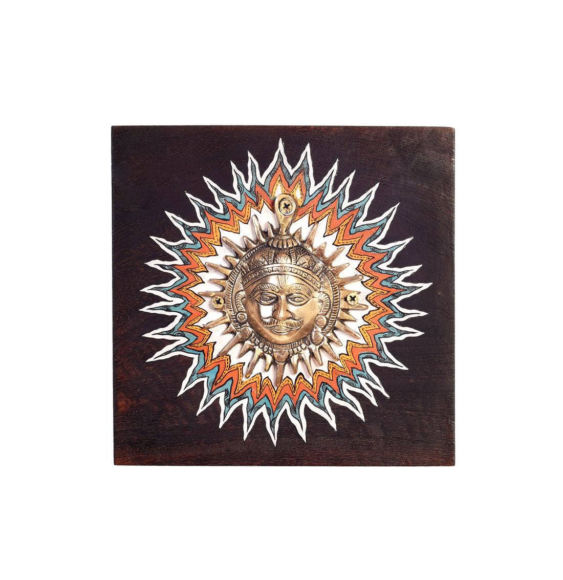 Surya-I Wall décor frame with beautiful Brass Sculpture of Surya Dev