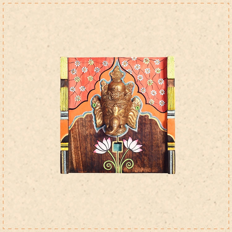 Amantran Wall décor frame with divine Ganesha Majestically set on a beautiful frame