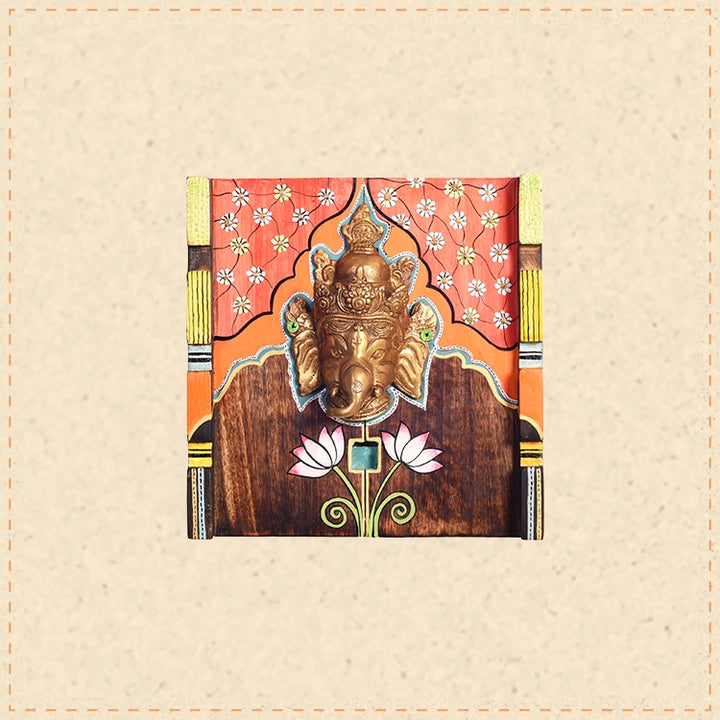 Amantran Wall décor frame with divine Ganesha Majestically set on a beautiful frame