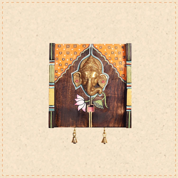 Amantran-I Wall Accent with divine Ganesha Majestically set on a beautiful frame