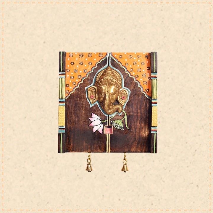 Amantran-I Wall Accent with divine Ganesha Majestically set on a beautiful frame