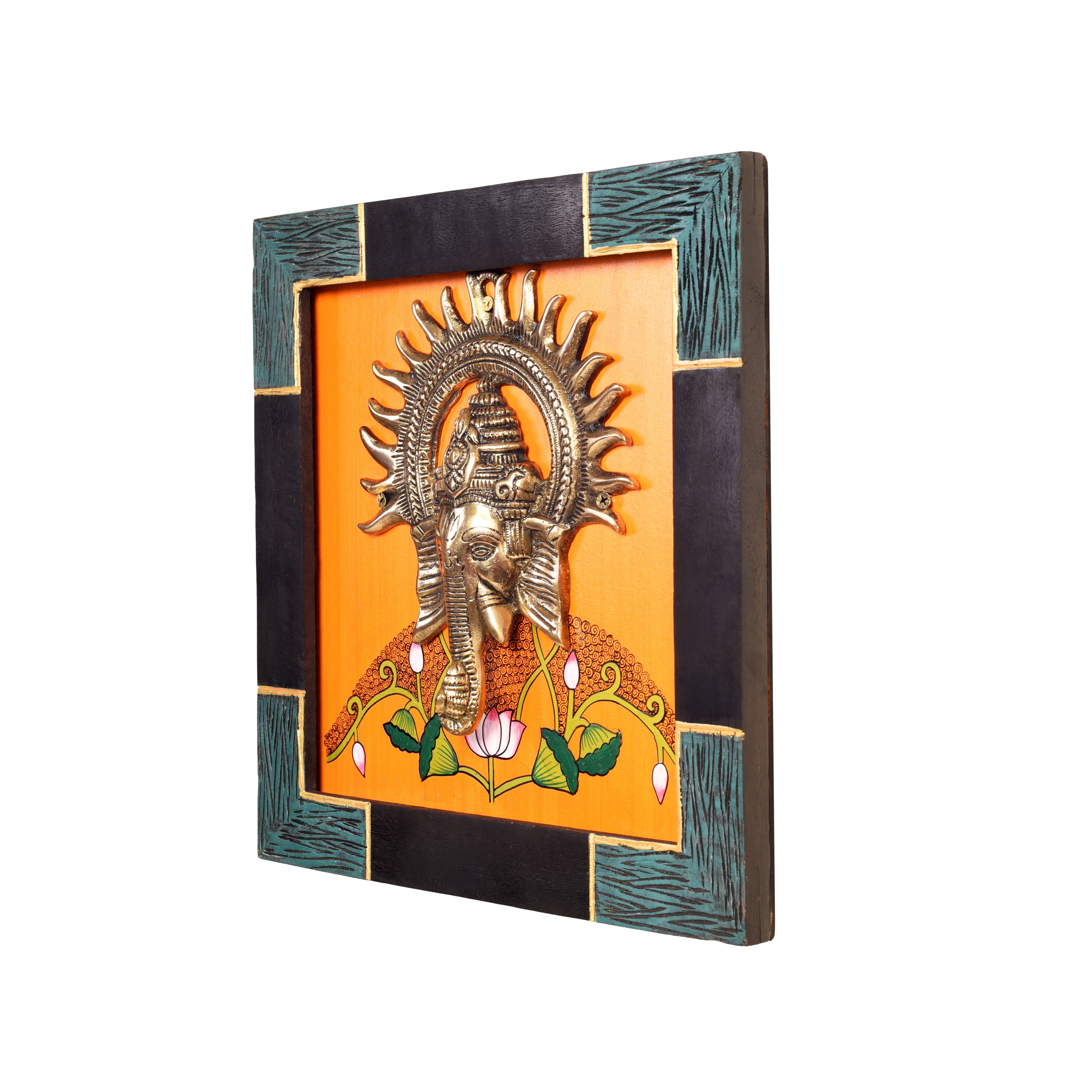 Avighna-I Wall décor frame with divine Ganesha Majestically set on a beautiful frame
