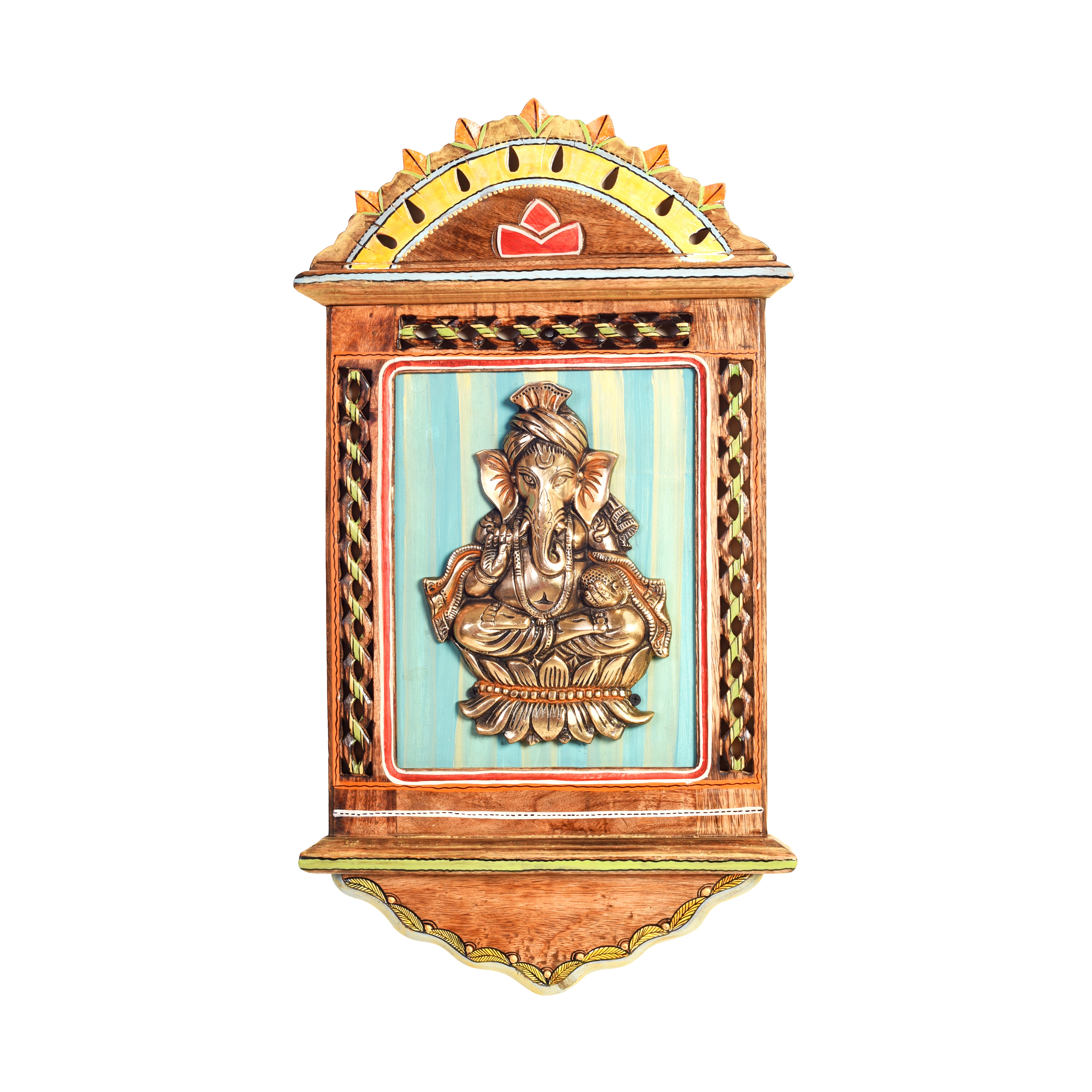Avighna Wall décor frame with divine Ganesha Majestically set on a beautiful frame
