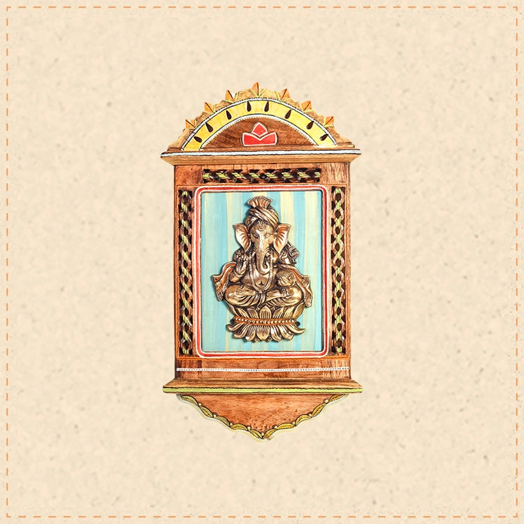 Avighna Wall décor frame with divine Ganesha Majestically set on a beautiful frame